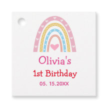 Pastel Boho Arcoiris con corazones fiesta de cumpl