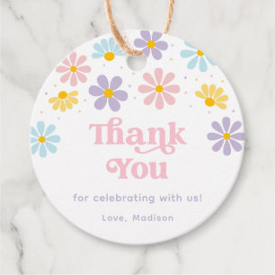 Etiquetas Para Recuerdos Pastel Daisy Flower Cumpleaños