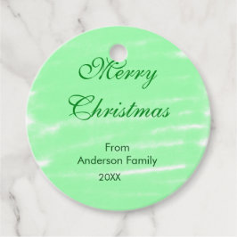 Etiquetas Para Recuerdos Pastel de color verde acuarela feliz navidad navid