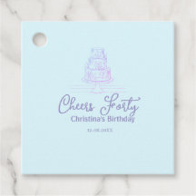 pastel de cumpleaños feliz cuarenta azul púrpura n