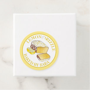 Etiquetas Para Recuerdos Pastel De Hojas De Lemon Drizzle Hecha Por Casero