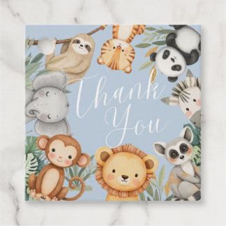 Etiquetas Para Recuerdos Pastel Ducha tropical para bebés Selva Safari Anim