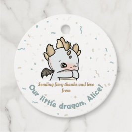 Etiquetas Para Recuerdos Pastel Gray Brown Cute Baby Dragon