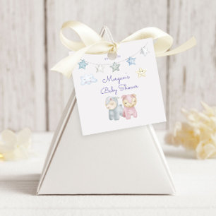 Etiquetas Para Recuerdos Pastel Plush Toy Monograma personalizado Baby Show