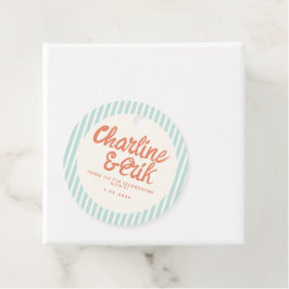 Etiquetas Para Recuerdos Pastel RedHandwriting Retro Boda Gracias Fav