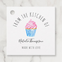 Etiquetas Para Recuerdos Pastel rosa de la cocina de hornear casero