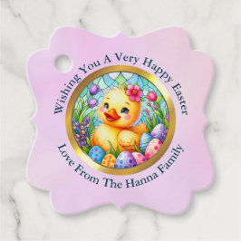 Etiquetas Para Recuerdos Patata de Pascua, flores y huevos de colores