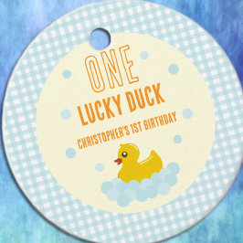 Etiquetas Para Recuerdos Pato 1 cumpleaños