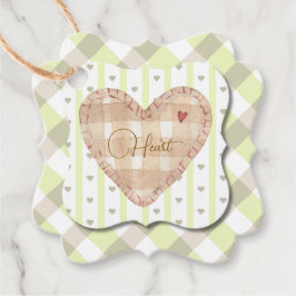 Etiquetas Para Recuerdos Patrón cardíaco adorable Moderno San Valentín Verd