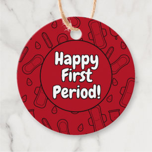 Etiquetas Para Recuerdos Patrón de almohadilla de Tampon rojo del Fiesta de