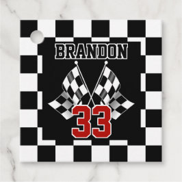 Etiquetas Para Recuerdos Patrón de bandera a cuadros personalizado genial e