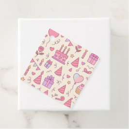 Etiquetas Para Recuerdos Patrón de Celebración de Fiesta de Princesa Dulce