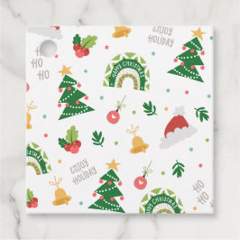 Etiquetas Para Recuerdos Patrón de decoración de adornos de árbol de Navida