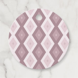 Etiquetas Para Recuerdos patrón de diamante rosa de cuarzo Rosa