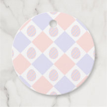 Patrón de diamantes de Pascua con huevos decorados