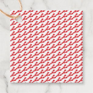 Etiquetas Para Recuerdos Patrón de langosta rojo Perrito Costero de regalo 