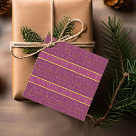 Etiquetas Para Recuerdos Patrón de Navidades de oro magenta#35b ID1009