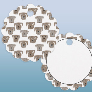 Etiquetas Para Recuerdos Patrón de perro recuperador de chocolate