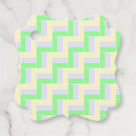 Etiquetas Para Recuerdos Patrón de rectángulos Pastel Líneas de puntos blan