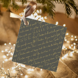 Etiquetas Para Recuerdos Patrón de tipografía de Navidades de oro verde36 I