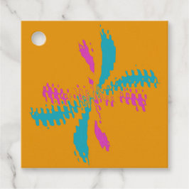 Etiquetas Para Recuerdos Patrón Desordenado de Vuelo de Mariposa Abstracta 