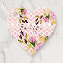 Etiquetas Para Recuerdos Patrón floral Rosa