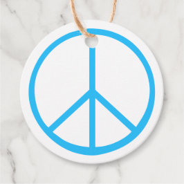 Etiquetas Para Recuerdos Peace Sign Blue Groovy Retro Fun