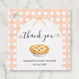 Etiquetas Para Recuerdos Peach Coquette Pie Baby Shower Thank You