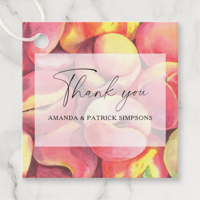 Etiquetas Para Recuerdos Peaches - Boda Gracias (Anverso)