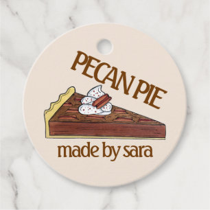 Etiquetas Para Recuerdos Pecan Pie Tart Postre De Comida Del Sur Horneado P