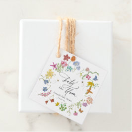 Etiquetas Para Recuerdos Pegatina para baby shower Baby in Bloom Wildflower