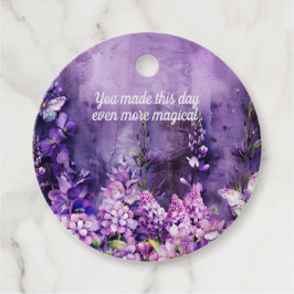 Etiquetas Para Recuerdos Pegatina para Desayuno Nupcial Floral Púrpura