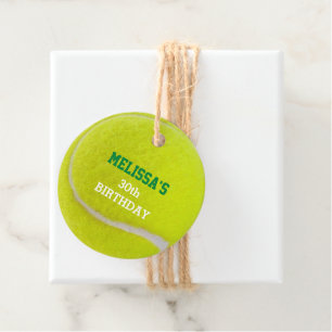 Etiquetas Para Recuerdos Pelota de tenis Amarillo y Verde
