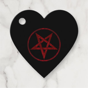 Etiquetas Para Recuerdos Pentagram del diablo Rojo