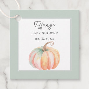 Etiquetas Para Recuerdos Pequeña Calabaza Baby Shower Gracias Por Venir