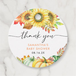 Etiquetas Para Recuerdos Pequeña Calabaza Caída Baby Shower Gracias