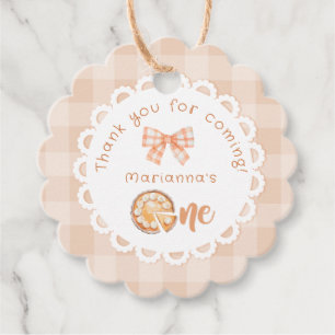 Etiquetas Para Recuerdos Pequeña cutie Pie 1er birtdhay Gracias