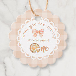 Etiquetas Para Recuerdos Pequeña cutie Pie 1er birtdhay Gracias