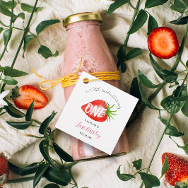 Etiquetas Para Recuerdos Pequeña fresa dulce primer cumpleaños