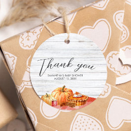 Etiquetas Para Recuerdos Pequeña ronda de Baby Shower de picnic de la caída