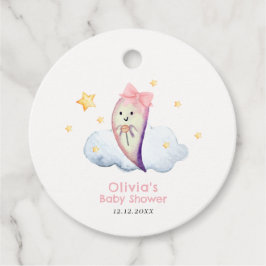 Etiquetas Para Recuerdos Pequeño Boo Rosa Bow Ghost Halloween Baby Shower