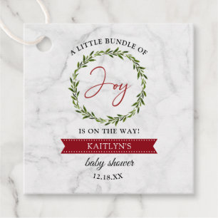Etiquetas Para Recuerdos Pequeño Grupo De Navidades De Alegría Baby Shower