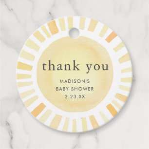 Etiquetas Para Recuerdos Pequeño Rayo Del Sol Boho Sol Baby Shower Amarillo