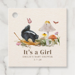Etiquetas Para Recuerdos Pequeño Stinker Woodland Skunk Chica Baby Shower
