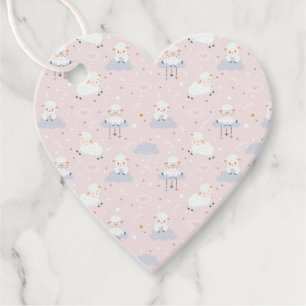 Etiquetas Para Recuerdos Pequeños lobos colgando de las nubes-Baby Shower