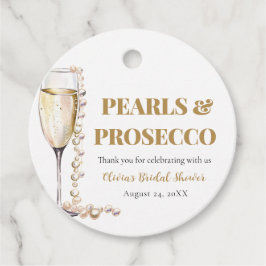 Etiquetas Para Recuerdos Perlas Doradas Elegantes y Desayuno de Novia con P