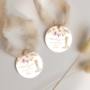 Etiquetas Para Recuerdos Perlas modernas y ducha de novia en Prosecco graci