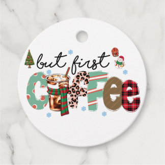 Etiquetas Para Recuerdos Pero el primer café Feliz Navidad