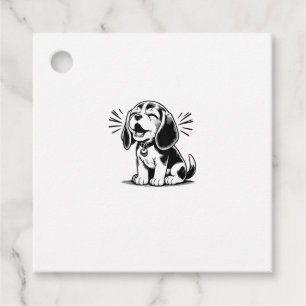 Etiquetas Para Recuerdos Perrito beagle adorable, familia amante de los ani