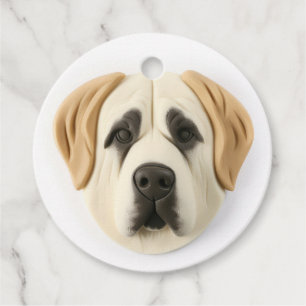 Etiquetas Para Recuerdos Perro Pastor de Anatolia Inspirado en 3D